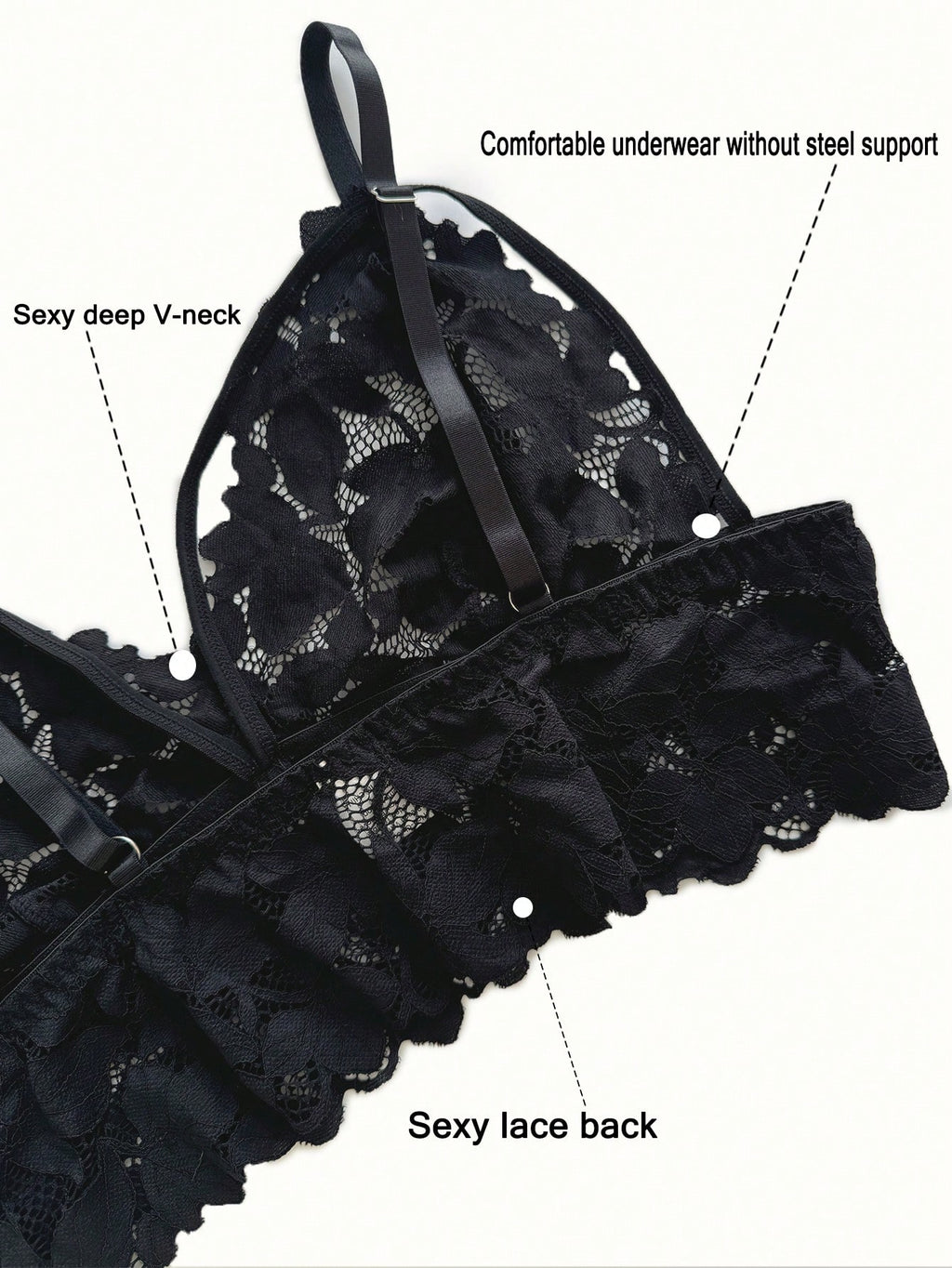 Floral Lace Longline Bralette & High-Waist Shorts Lingerie Set – Multi-Color, Comfy & Sexy